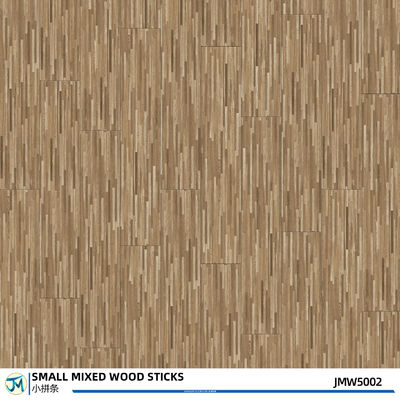 PVC Self Adhesive Small Mixed Wood Effect Sticky Floor Tiles Plank 6inches X 36 Inches