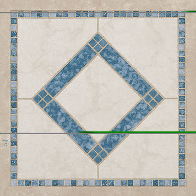 Large PVC Self Adhesive Geometry Puzzle Square Floor Tile