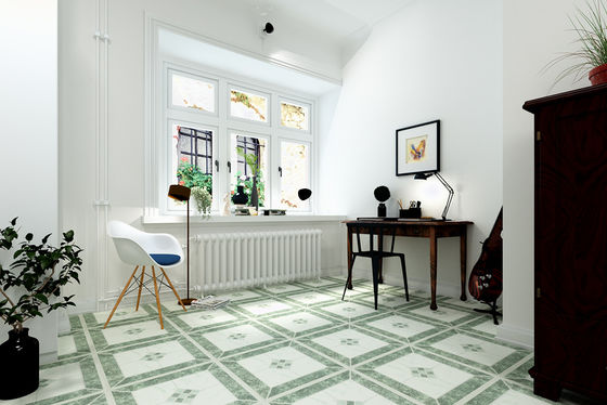 Patterned Non Slip Marble Self Adhesive Floor Tiles