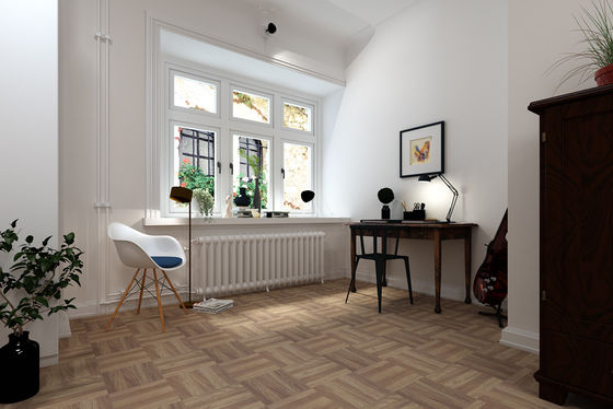 PVC Self Adhesive Wood Puzzle Square Bathroom Floor Tile Kitchen