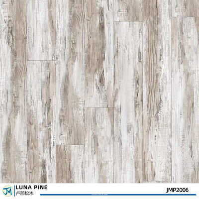 Grey Stained Pine Wood Floors Plank For Embossed Surface 12"X24"